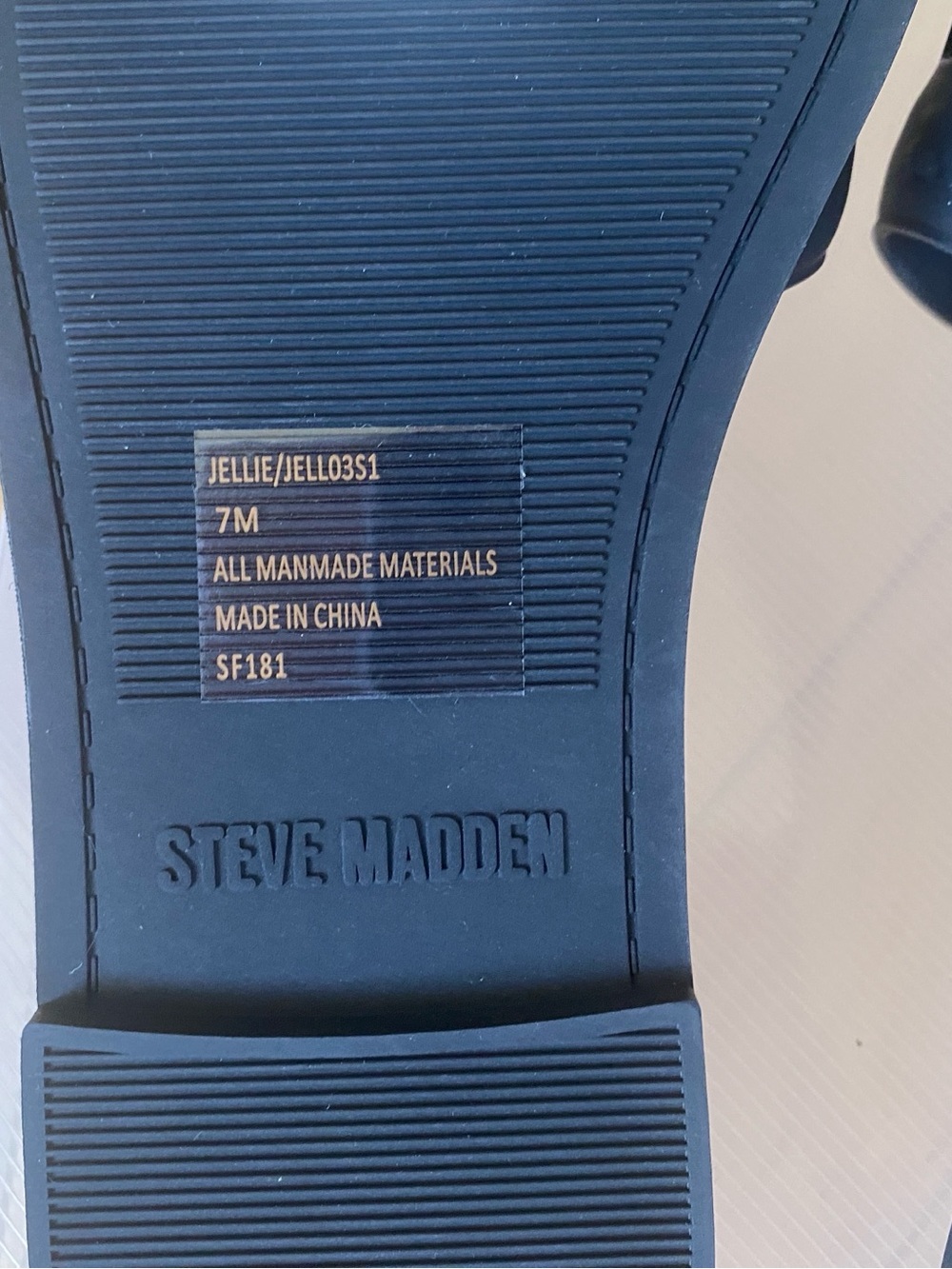 Steve Madden Black Jellie Slide Sandals with Logo Accent - Picture 6 of 7